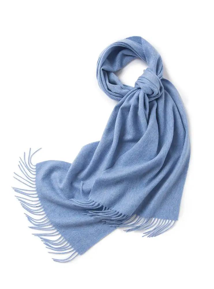 Runyang in Stock Winter New Arrival Factory Pashmina Alpaca Scarf White Color 100% Merino Wool Other Scarf Cashmere Scarf Mufflers