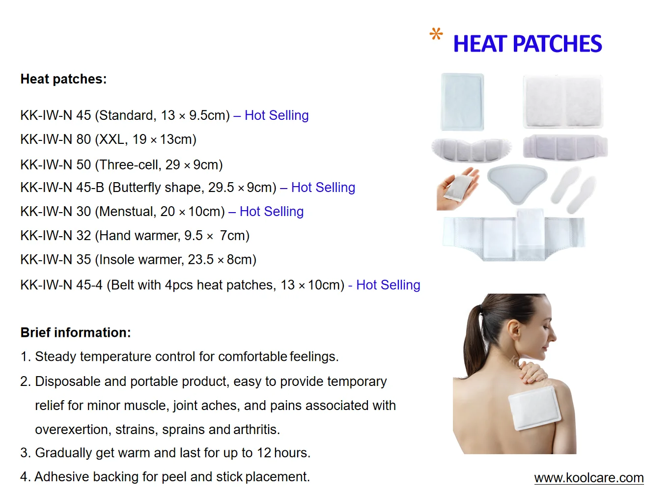 Hot Selling Portable & Comfortable Airactivated Heat Patch Hand Warmer
