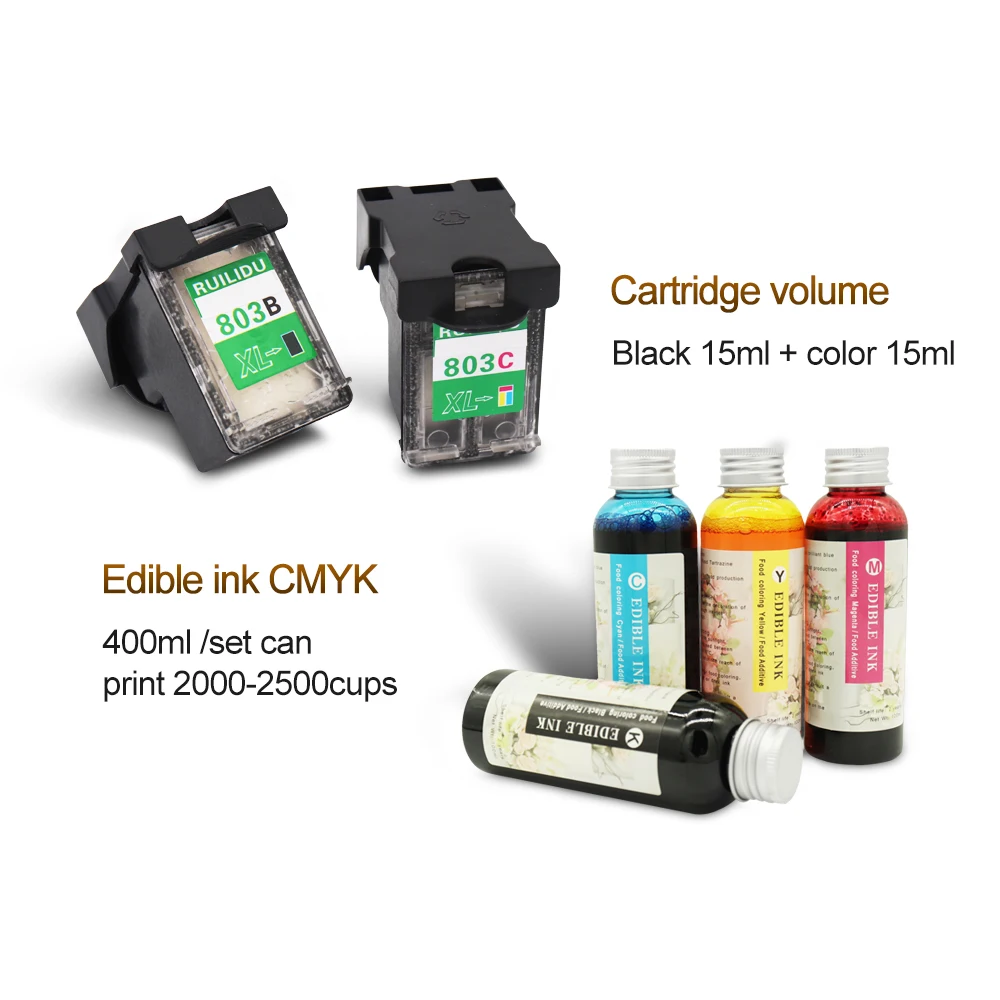 ColorSUN 4 Cups DIY 3D Small Cake Printing Machine Latte Art Coffee Food Printer