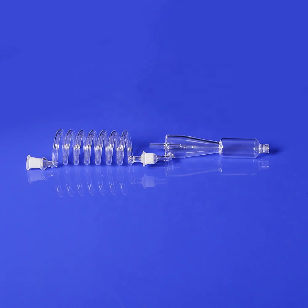 Customized Chemical Laboratory Cyclone Dust Separator Quartz Glass Spiral Tubes