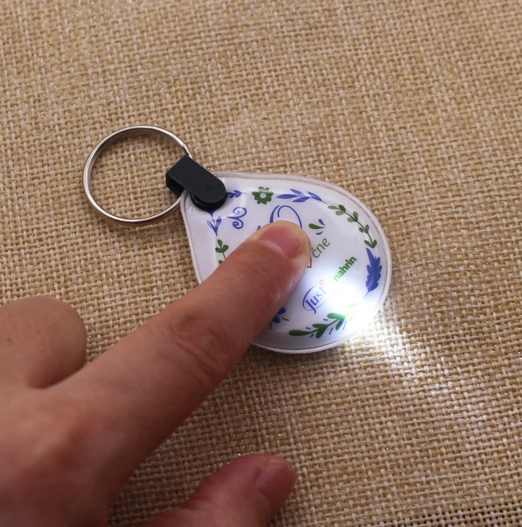 Custom Keyholder Full Color Printing PVC Led Keychain for Promotion ...