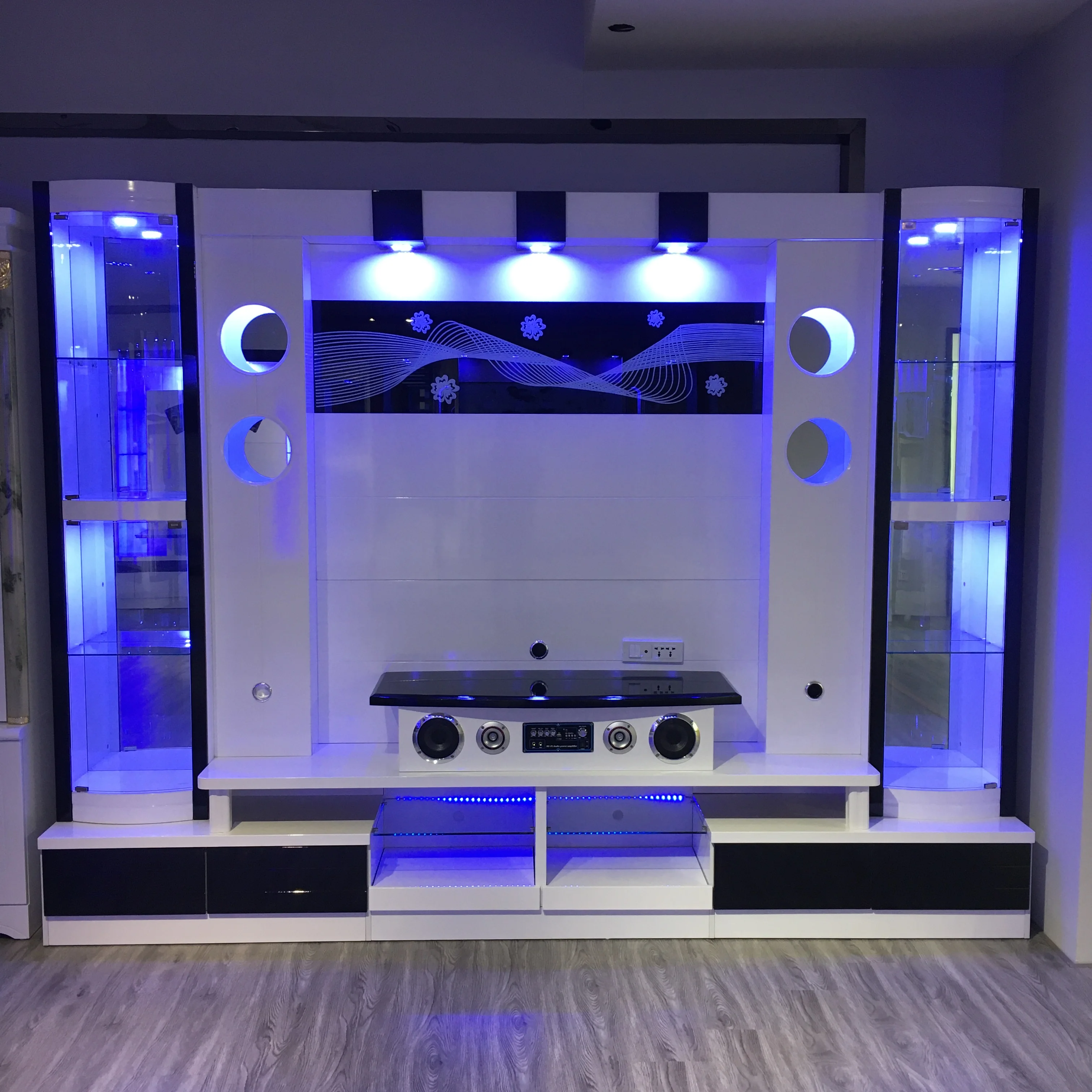 latest tv corner wall unit design