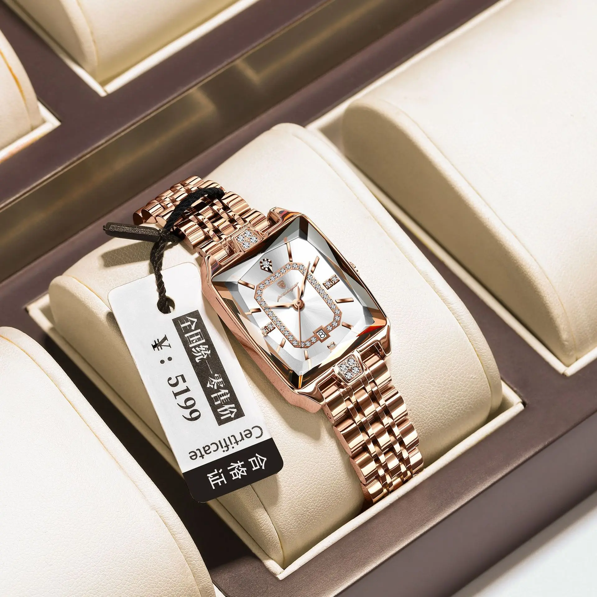 Poedagar 785 Elegant Ladies Watch Waterproof Date Women Watches Stainless Steel Rectangl aperçu 11