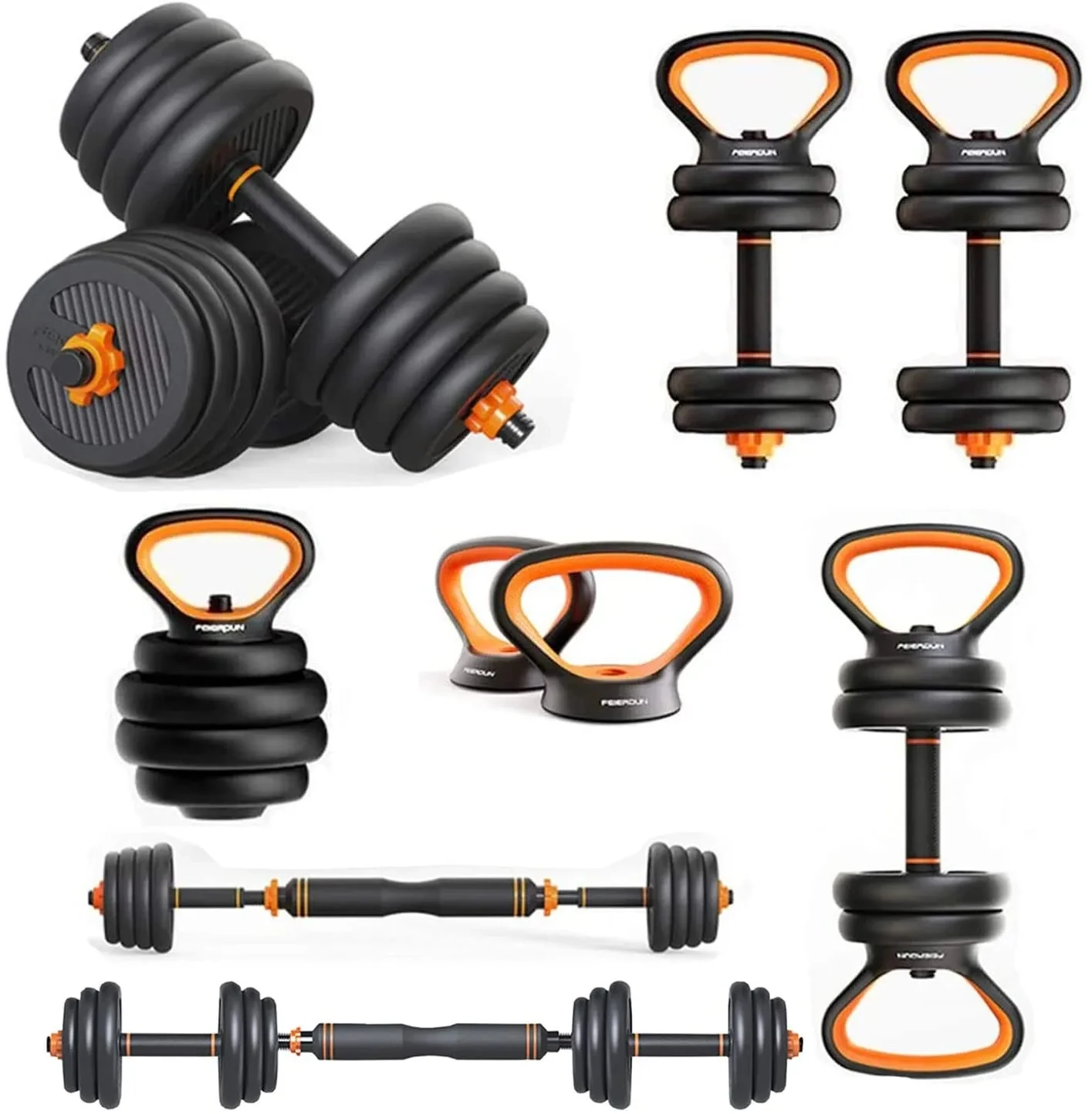 Hot Sale Household Weights Gym Equipment Fitness Price Kettlebell Adjustable Dumbbell 40kg And Barbell Set