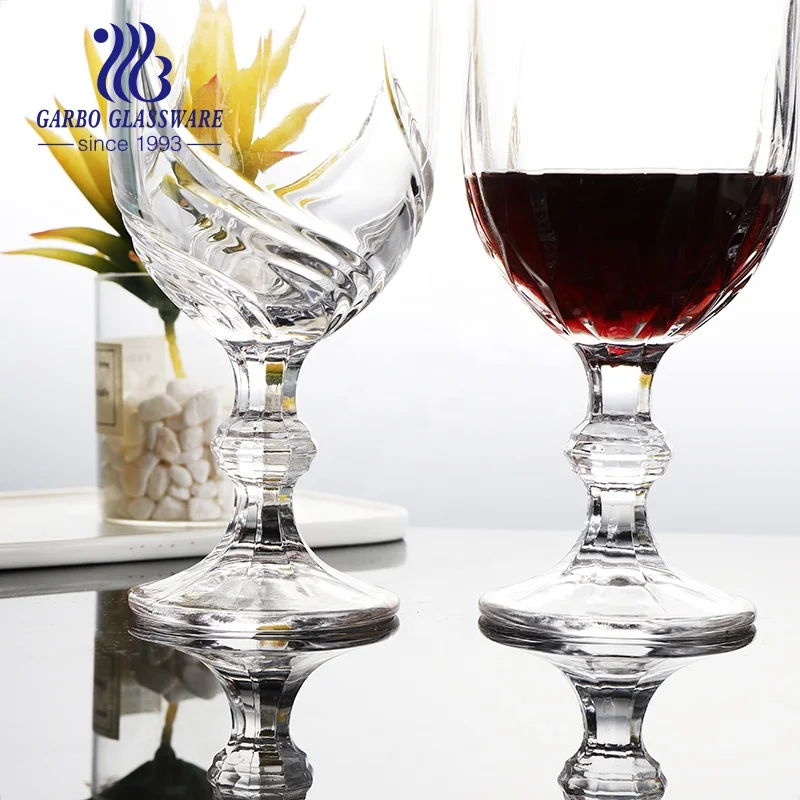 Custom Embossed Design Crockery 10oz Crystal Whisky Glass