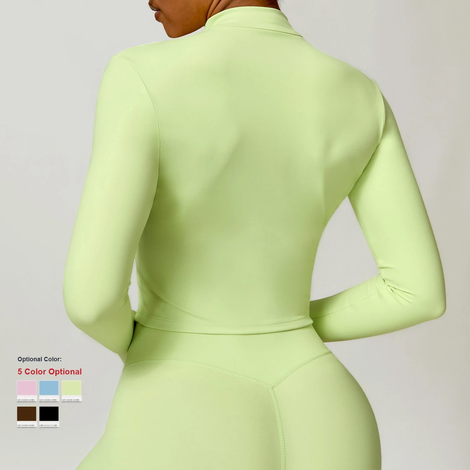 Winter Tights Backless Quick Drying Long Sleeved Jacket Fitness Clothes Running Sport Bra Training Leggings Yoga Set With Zipper