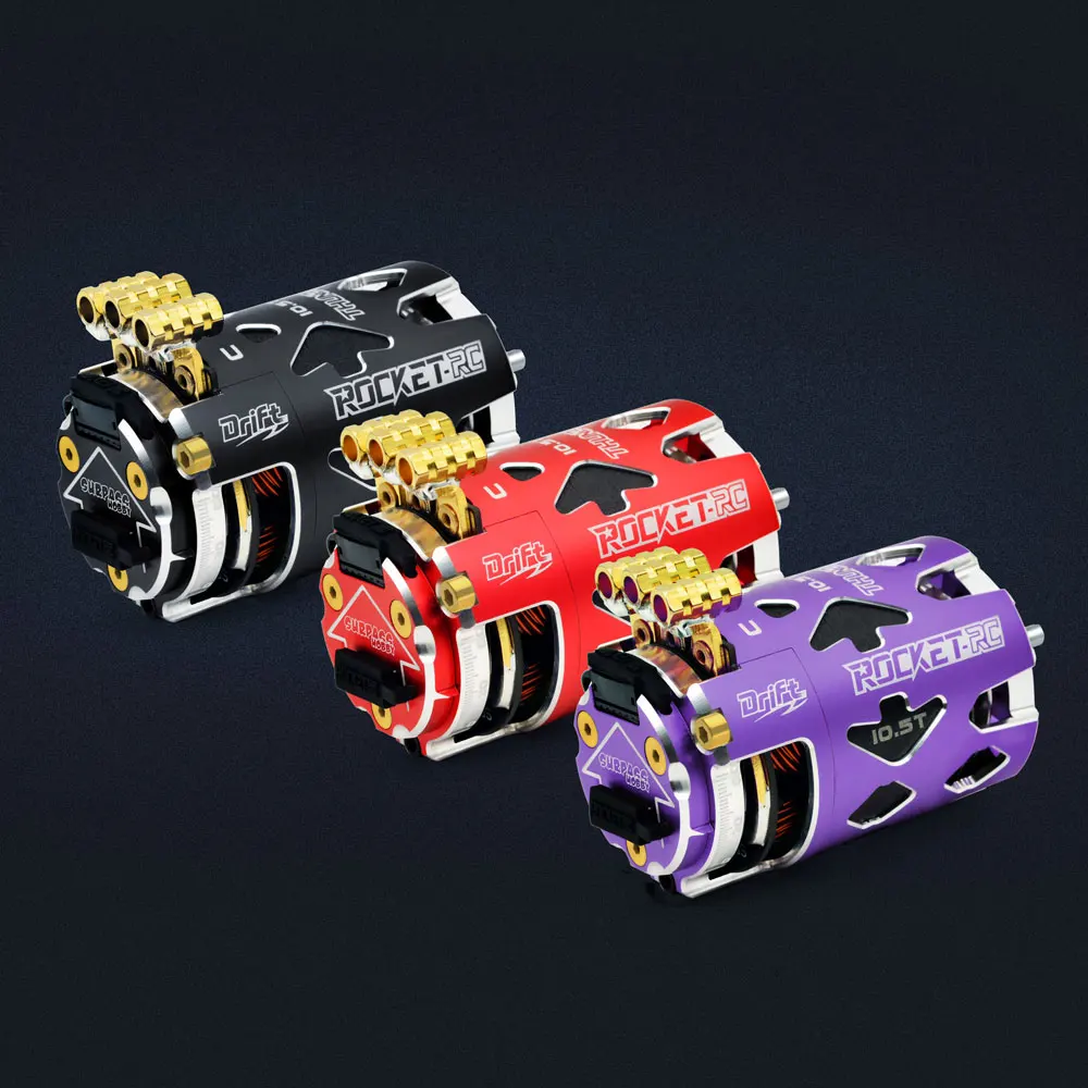 Surpass Hobby Outlaw 540 V5R センサー付きブラシレスモーター、3000KV 競技レベルモーター シャフト Surpass  Hobby Rocket 540 V6センサー付きブラシレスモーター、1:10  RCレーシングカー用低抵抗ブラシレスモーター(シャフト3.175、13.5T kv)