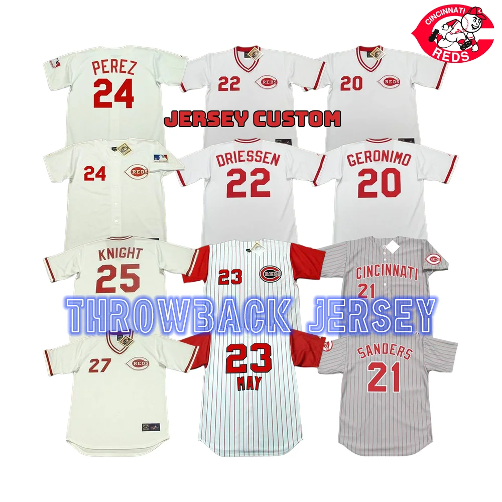 Deion Sanders Men's Cincinnati Reds Home Jersey - White Authentic