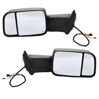 Towing Mirrors Fit For 2009-2018 Dodge Ram 1500 2500 3500 Power Heated pair left right Signal Side mirror