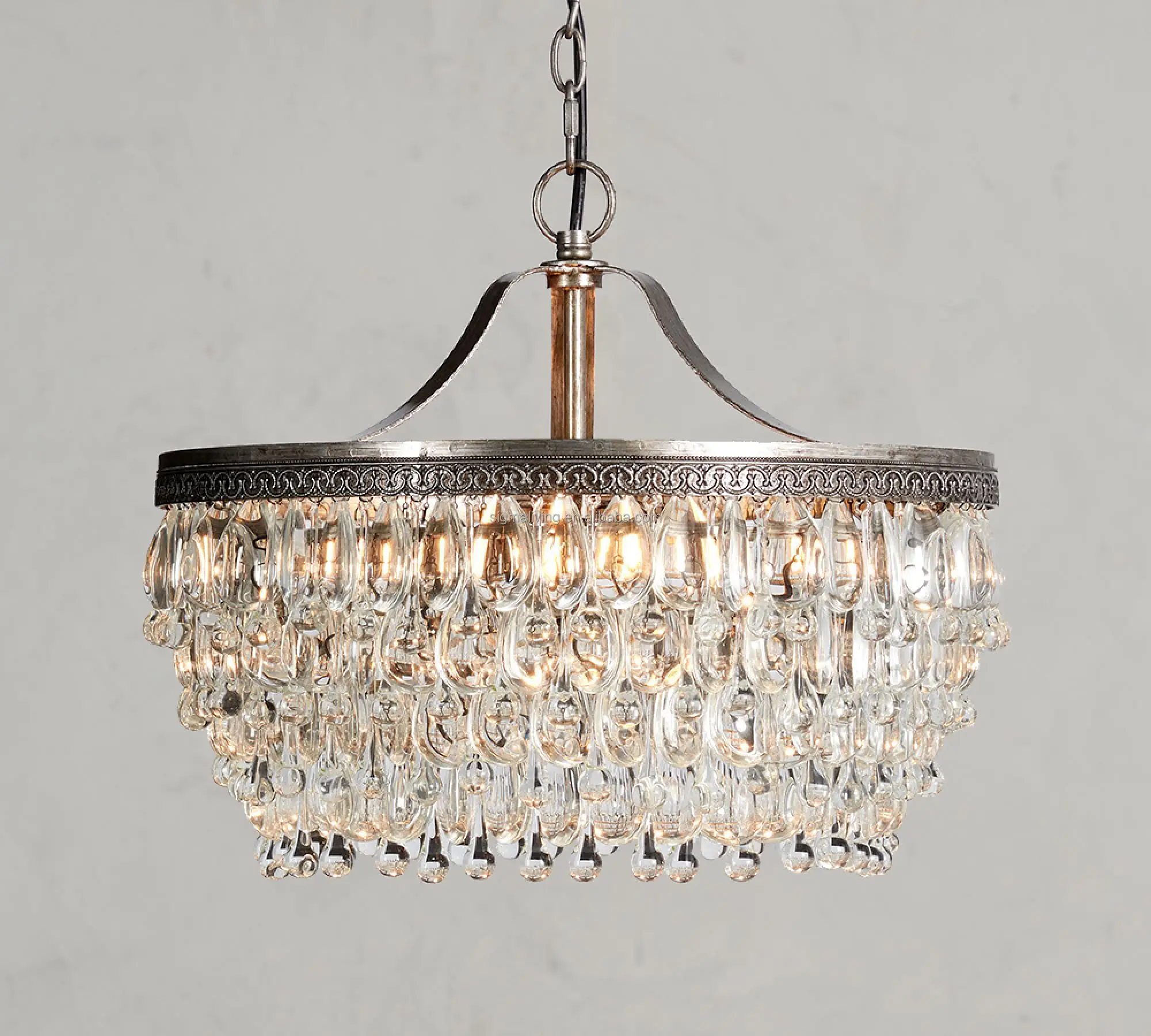 light luxury crystal chandelier round chandelier