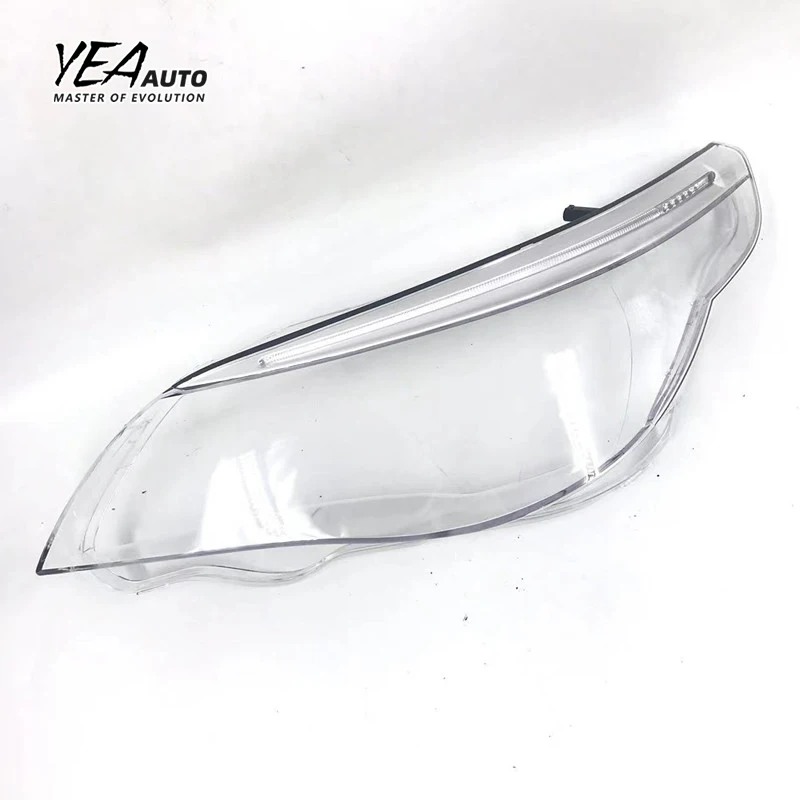 YEA AUTO Car headlight glass PC lampshade cover lens for BMW 5 series E60 headlamp glass shade lens cover 2004 - 2010