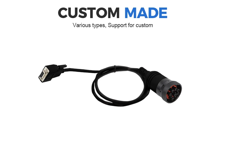 product custom cables obd2 obd ii j1939 automobile can bus 9 pin deutsch harness-4