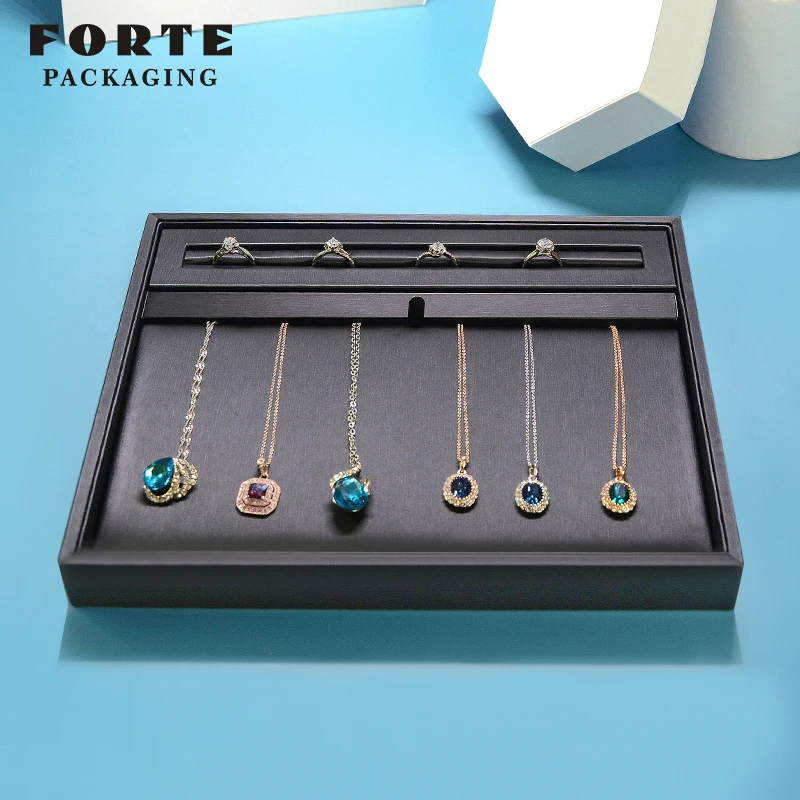 Forte Luxury PU Leather Microfiber Gem Bracelet Tray Luxery Microfiber Ring  Earrings Necklace Jewellery Tray for Necklace - China Custom Gift Jewellry  Tray and High End Luxury Velvet Plate price