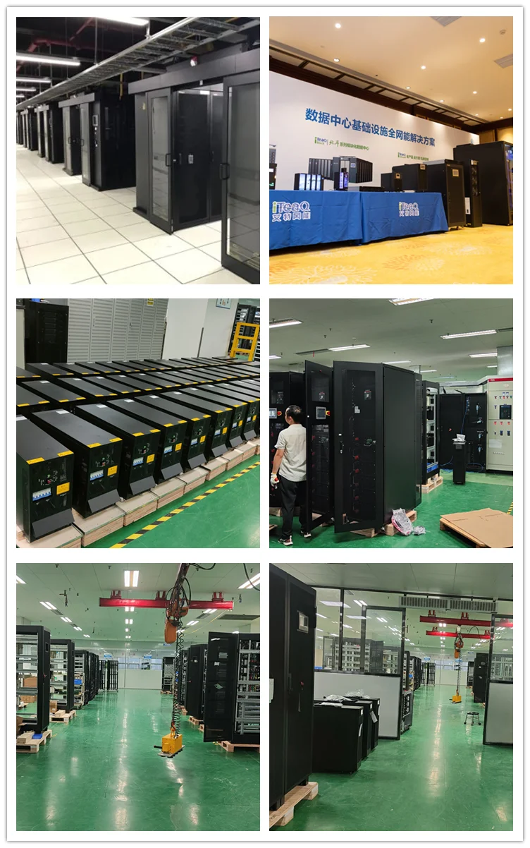 マイクロデータセンター用ラックマウントUPS 3KVA 6KVA 10KVA、バッテリーパック、エアコン、煙感知器、電源分配