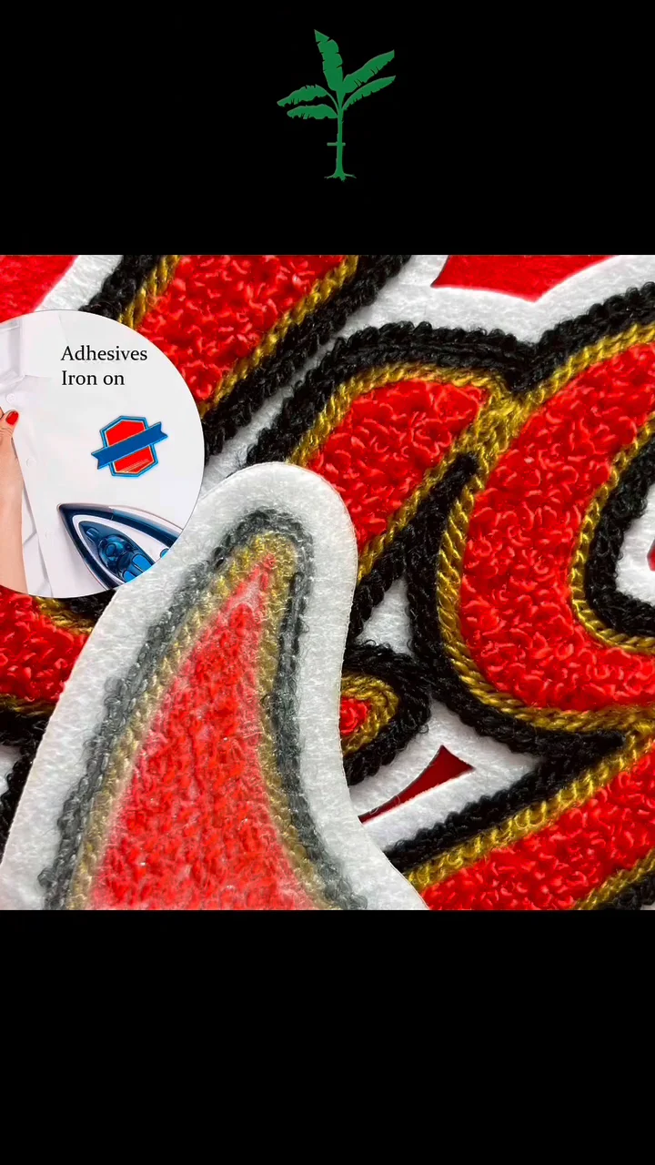 Custom Chenille Embroidery Letter Patch High Quality Heat Press Iron On