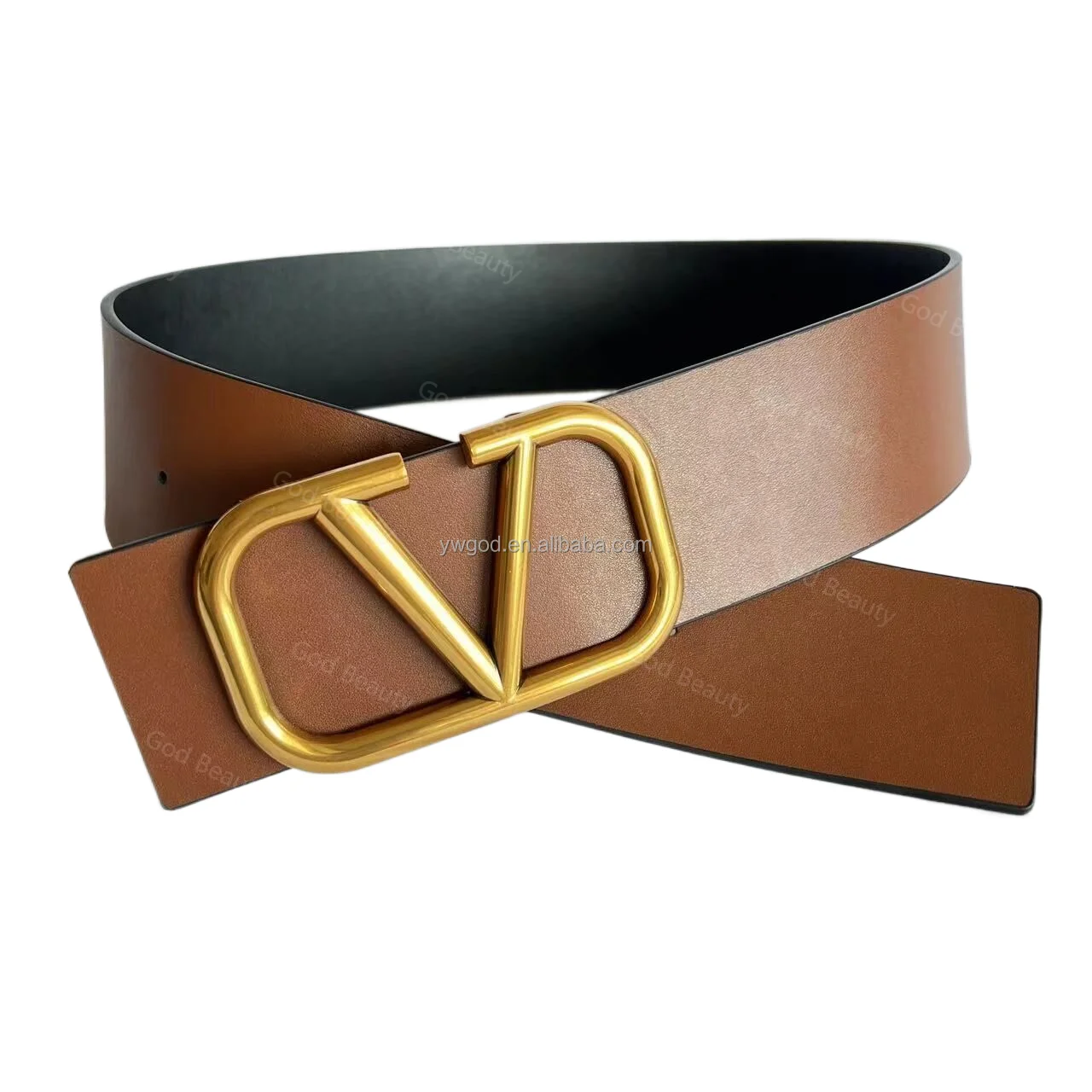 Rts Belts For Women Luxury Designer 7cm Wide Leather Belts In Double