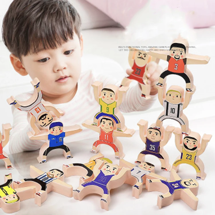 Plastic Stacking Block 3d Diy Building Blocks Balancing Game Balance Block Toy Desktop Game for Kids Acrobatic Troupe Brick Toys