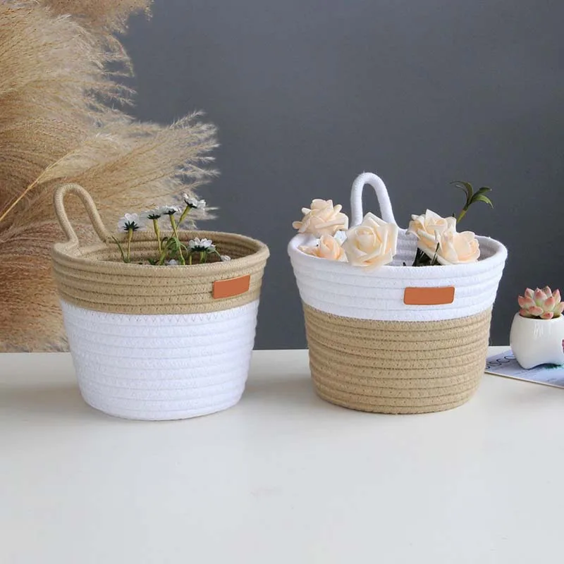 Wholesale Simple Wall Mounted Hanging Cotton Rope Storage Organizer