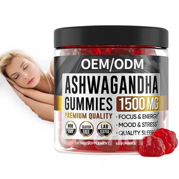 OEM Energy and Focus Gummy Candy Relieve Stress Shilajit Gummies with Ashwagandha Supplements