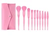 Dark Pink Makeup Brush Set