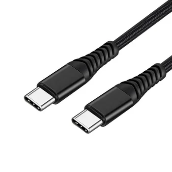 Nylon Braided Alloy Charging Data Cable C TO C 3A 5A PD 60W Fast Charging Usb Data Cables