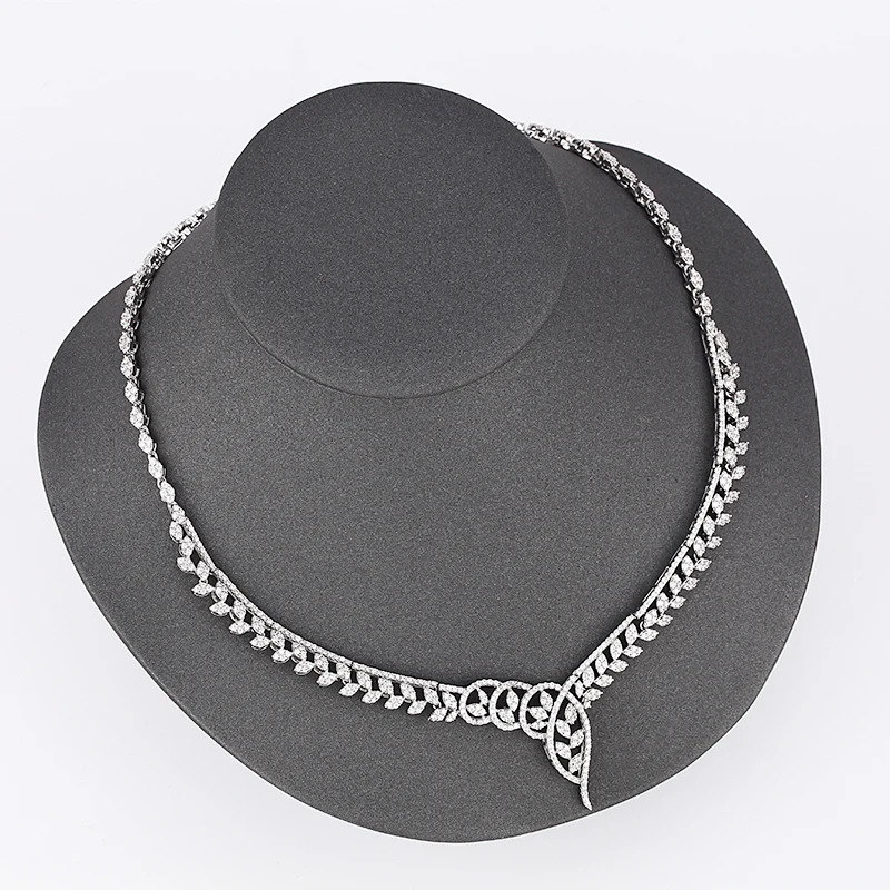 Dubai Famous Cubic Zirconia 4pcs Jewelry Set Crystal Bridal Wedding