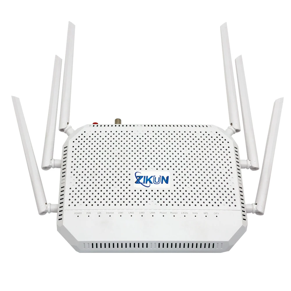 ZC-521T XPON 4GE 2POTS AC2100 WIFI 5 1CATV +WDM+AGC ONT Same as EG8247Q & EG8247W & EG8247W5-8T