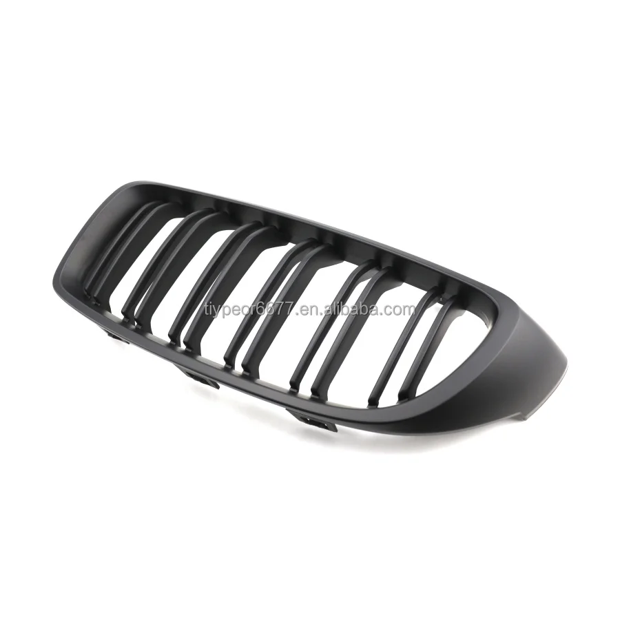 product tiypeor car front grille car grille for bmw 4 series  f32 2013 2021 year front bumper glossy black  double line abs-12
