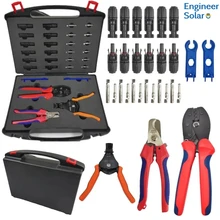 Solar Tools Kits with Wire Stripper DC Connector Spanner Wrench PV Cable Crimping Piler Growatt Goodwe Sungrow