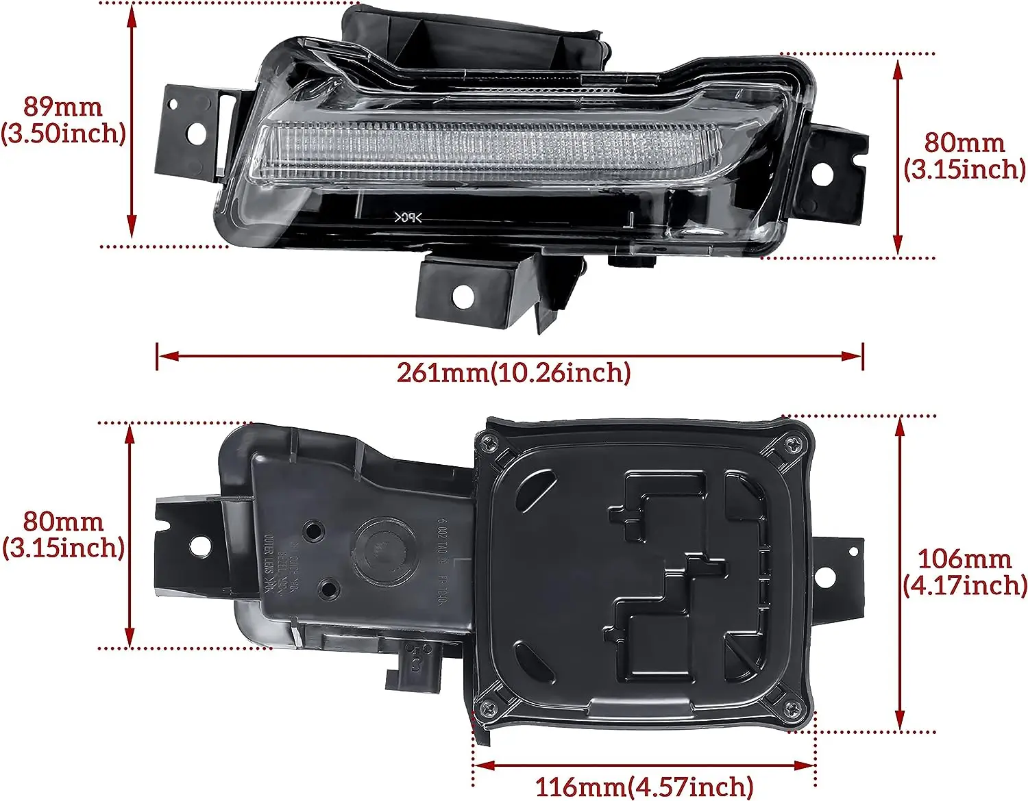 OVOVS No Turn Signal Function Front LED Daytime Running Lights Fog Light for Chevrolet Camaro 16-18