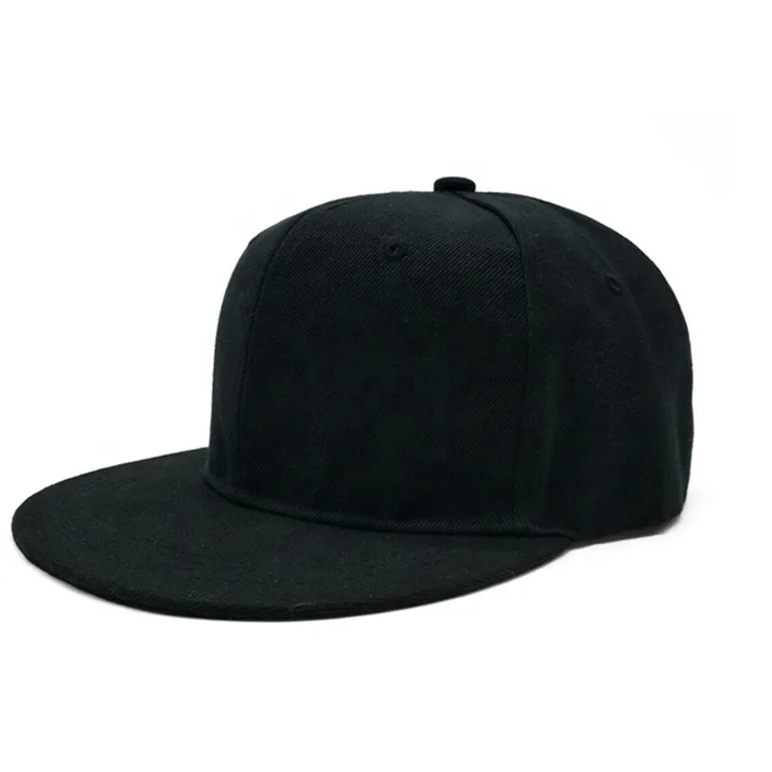 Wholesale Yiwu Blank Hats Black Snapback Caps Without Logo