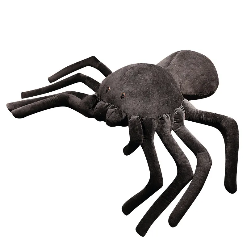 25 Cm Große Spinnen-Plüschfigur – Realistisches Schwarzes Spinnen-Stofftier, Weicher Plüsch, Ideal Für Halloween Und Als Geschenk