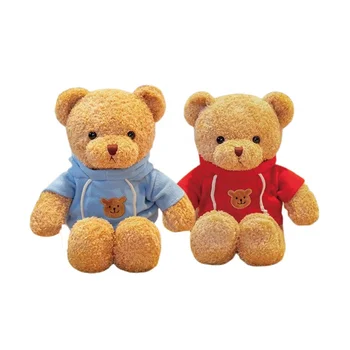 new kids toys 2023 stuffed doll hoody wearing teddy bear plush toy stuffed animals toys gifts for children