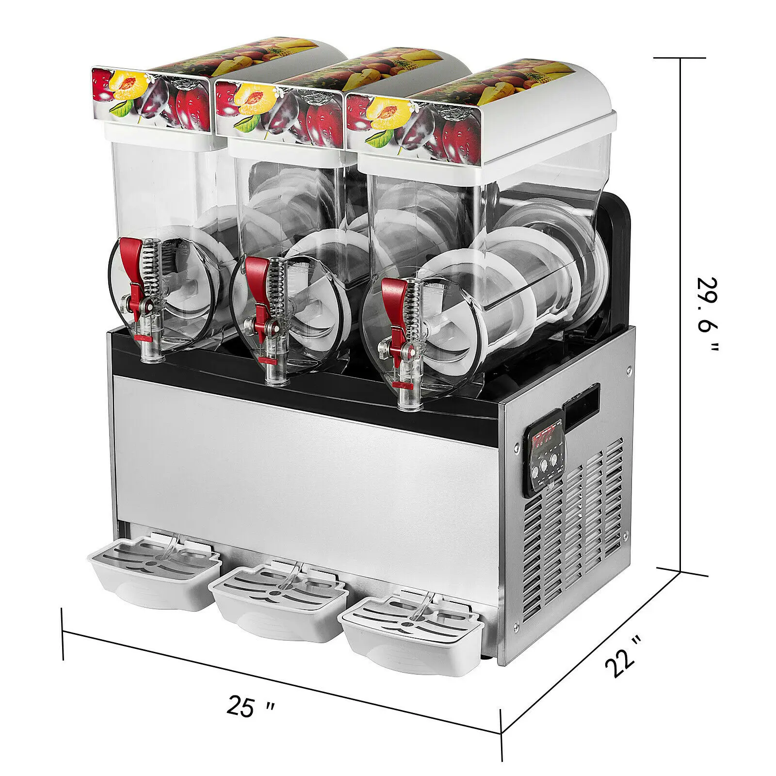 Slush Machine Slushy Maker 45L Three Tanks Frozen Drink Commercial Smoothie Ice Maker