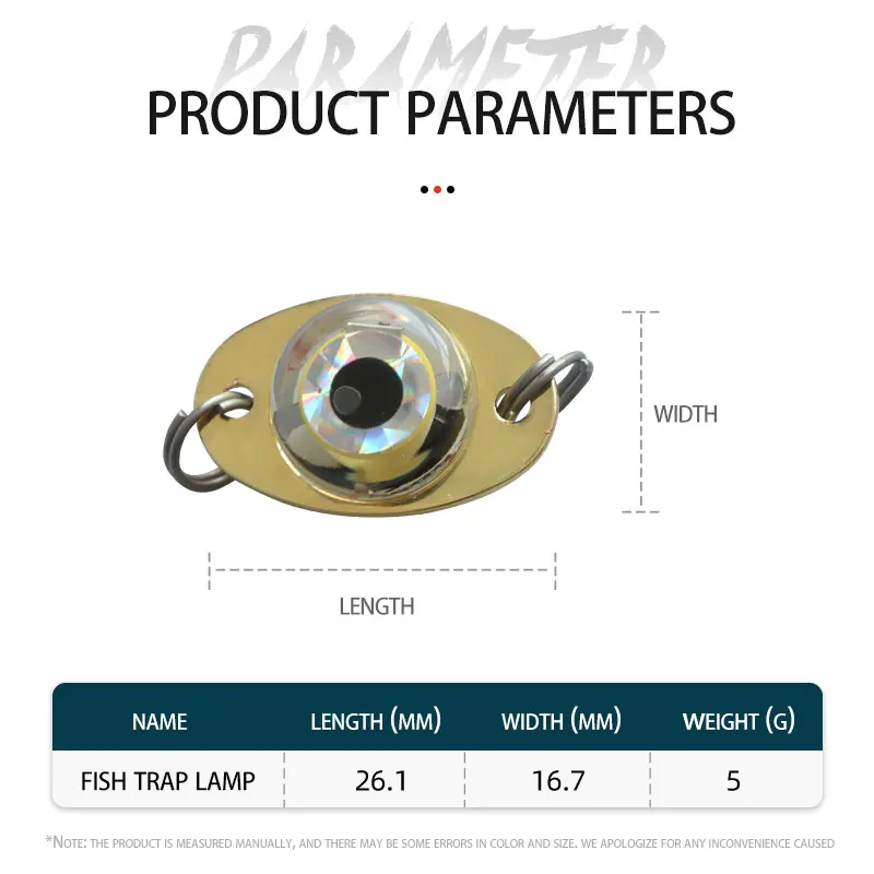 Customized LED Mini Fisheye Light Squid Trap Lure Deep Drop Underwater Eye Shape Fishing Light for Attracting Flashing Lamp