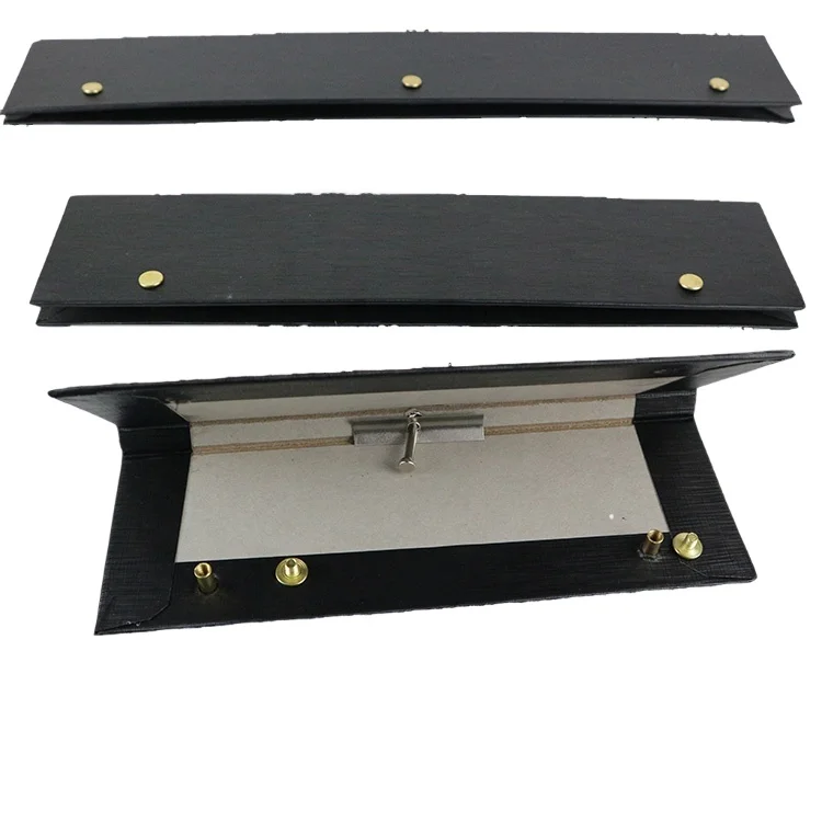 Custom Size 2MM Gerybord  Black Paper Fabric Sample Hanger with Metal Hook