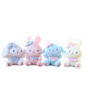 Popular 10cm Cotton Rag Doll Keychain Accessory Cute Little Rabbit Pendant Stuffed Toy for Boys and Girls