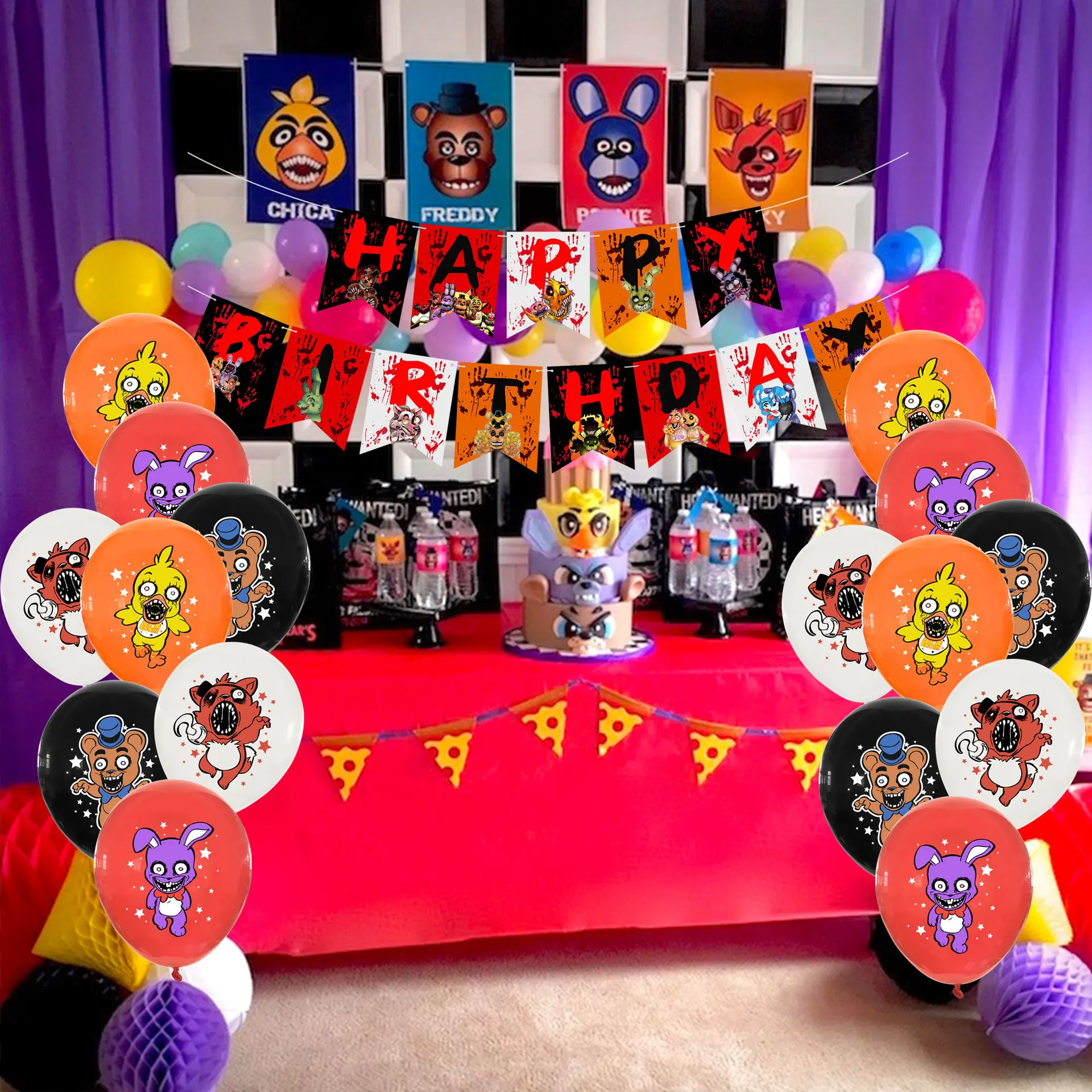 Five Nights Birthday Decorations Five Nights Of Freddy Party