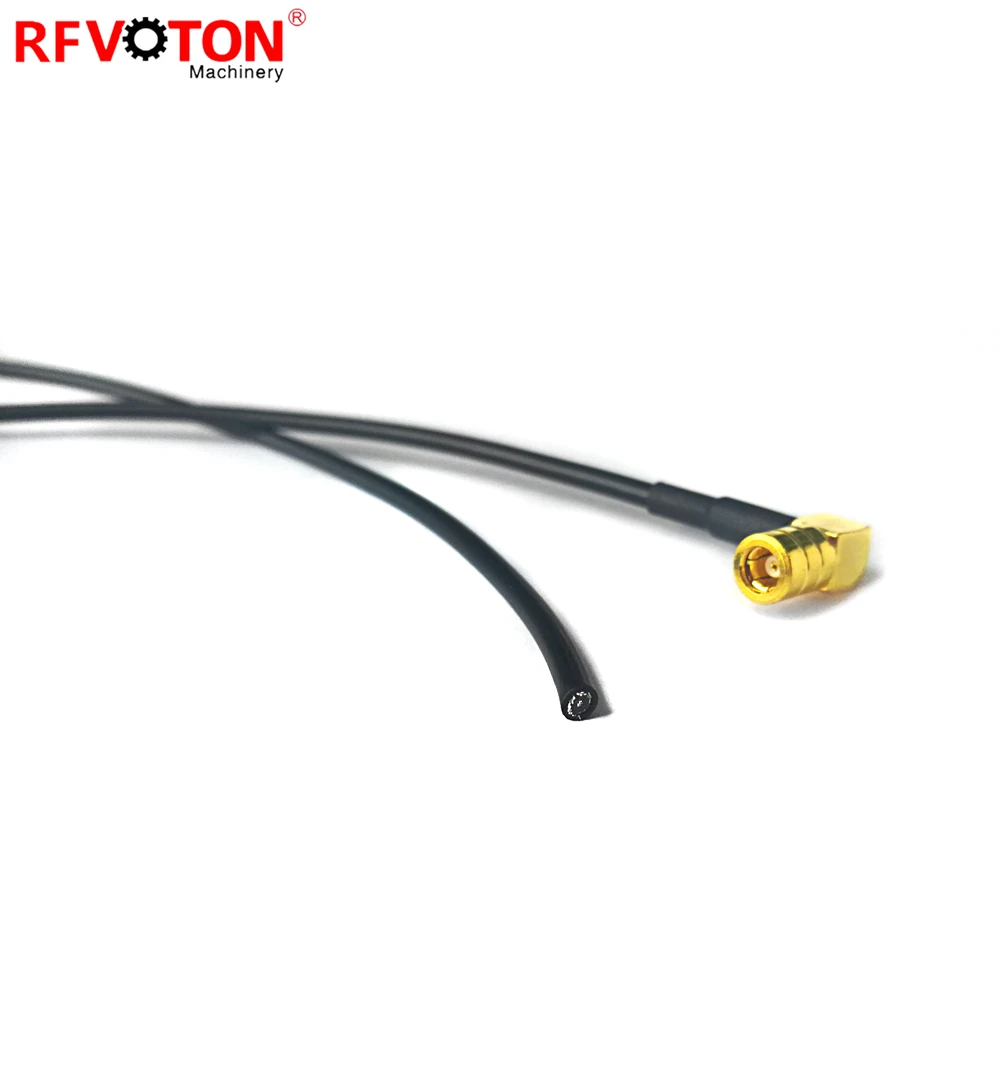 Fabrik 50 Ohm SMB-Buchse weiblich 90 Grad zu anderem Ende offen für RG174-Kabel HF-Pigtail Antennen-Jumper HF-Kabelbaugruppe