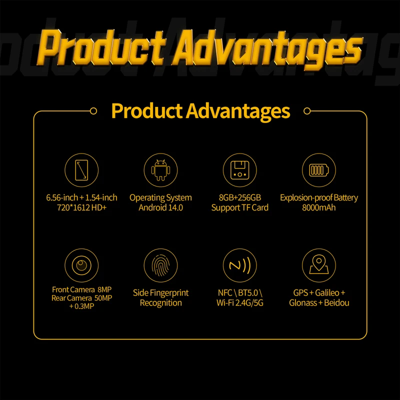 Unlocked Smart Phone IP68 Waterproof Dust & Shock Proof Explosion & Intrinsically Safe Rugged Tough LTE Cellular