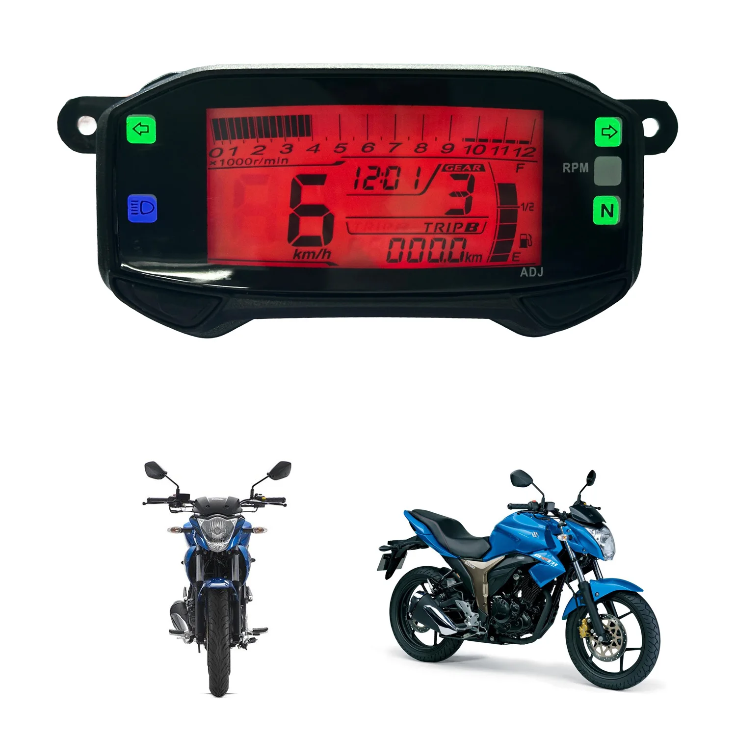 スズキ Gixxer 150用 LCD多機能メーター スピードメーター タコ