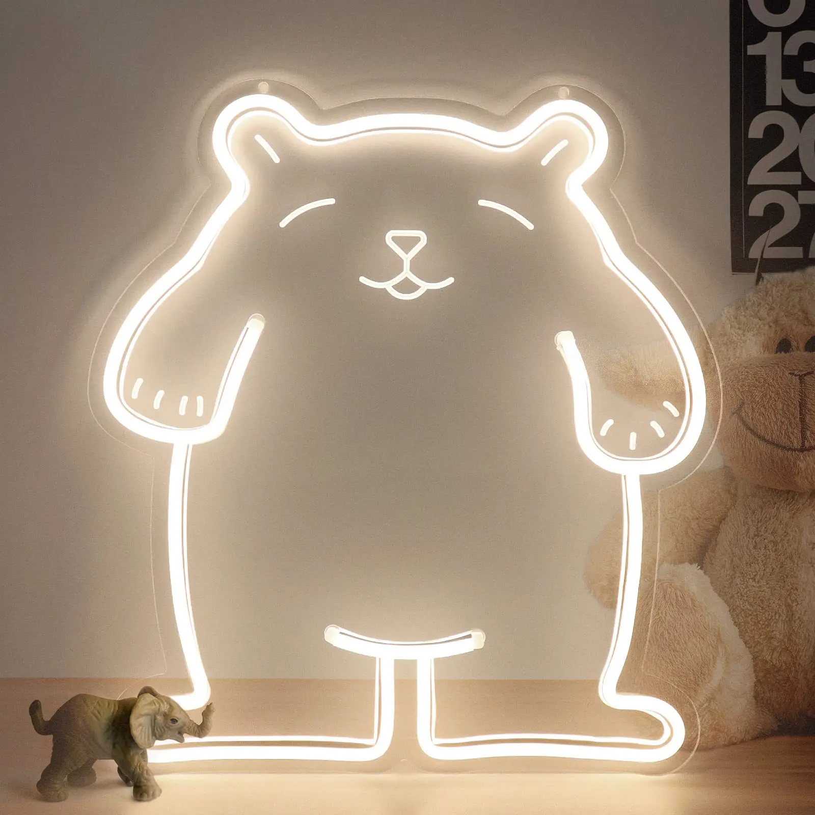 product cute puppy night light kawaii animal bedside room powered 3d dog nightlight led neon lights sign-7