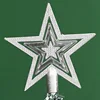 Electroplated silver hollow tree top star