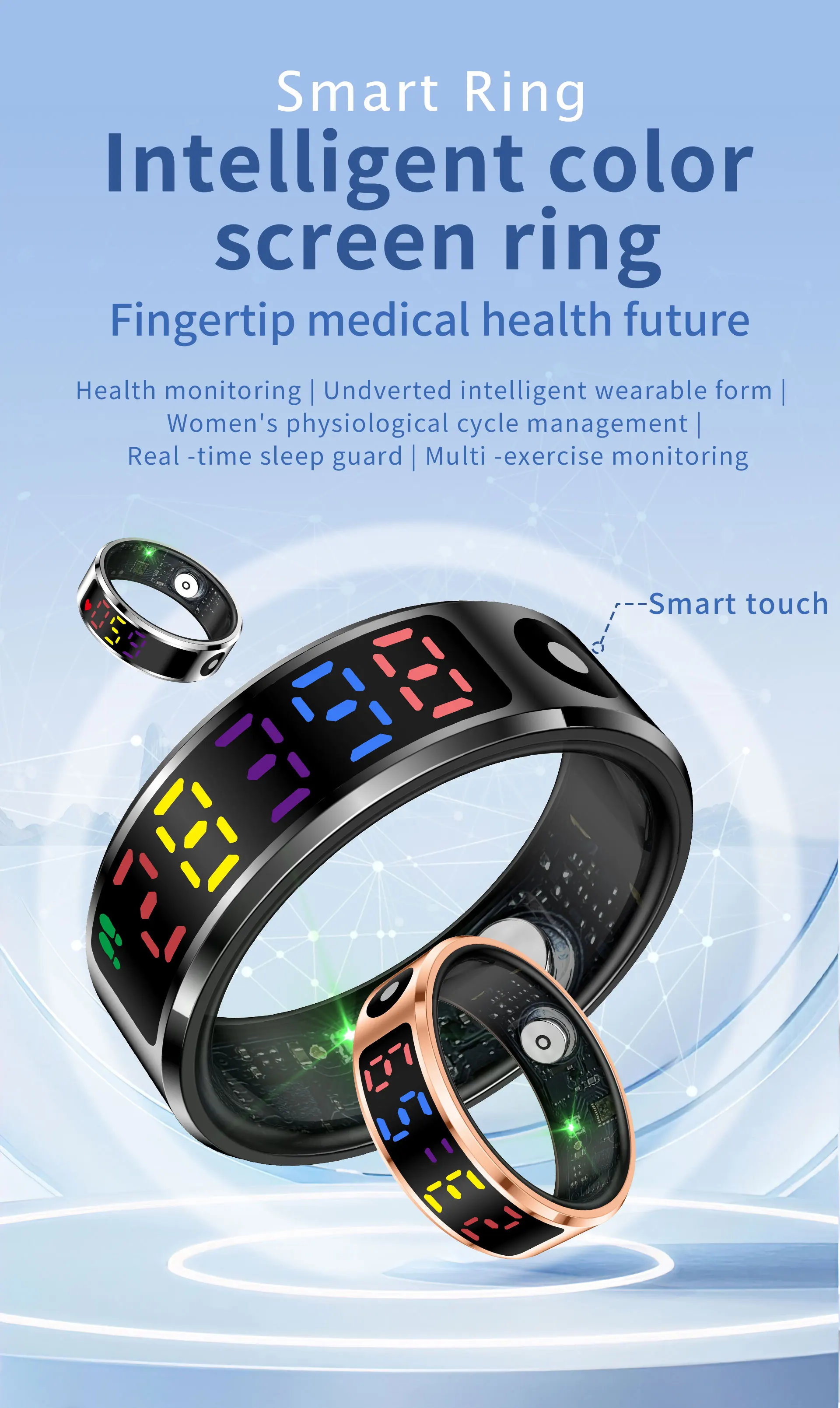 Welcome OEM Order, Factory Whole Selling Sanvnet R12 Smart Ring 2025 Color Screen Heart Rate Sleep Monitoring Intelligent Sport Waterproof 5atm Health Smart Ring For Men - Buy Smart Ring Alarm Clock app Controlled Smart Ring sleep Monitoring Smart Ring touch Screen Health Ring stainless Steel Smart Ring heart Rate Tracking Smart Ring waterproof Smart Ring