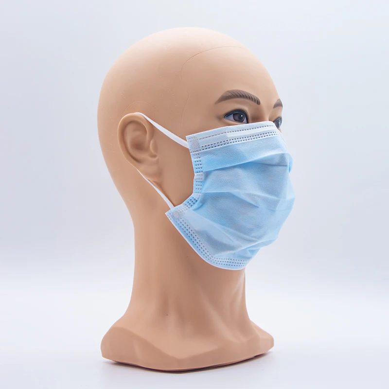 
Wholesale 3 Layers Fabric Reusable Face Masks 3 Ply Facemask Disposable with Earloops 