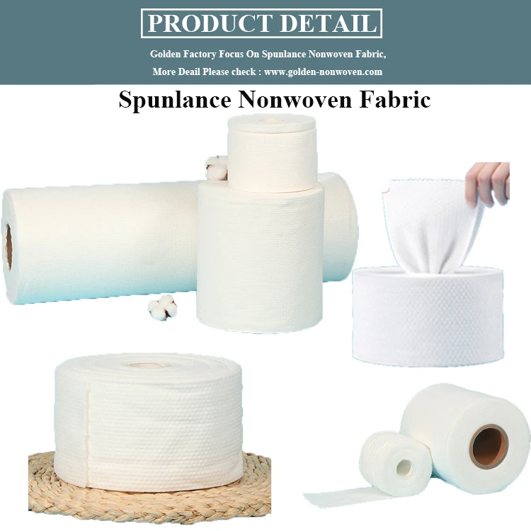 40gsm Medical Biodegrable Pp Spunlace Non-woven Pearl Print Towel Roll Non Woven 20% Viscose All Clean Spunlace Nonwoven Fabric