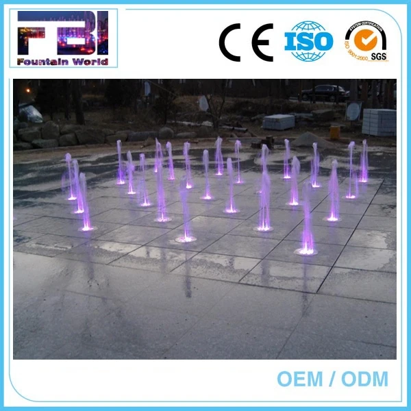 square Design Groups of Deck Floor Water Fountains Dry Deck Jets Fountain Nozzles