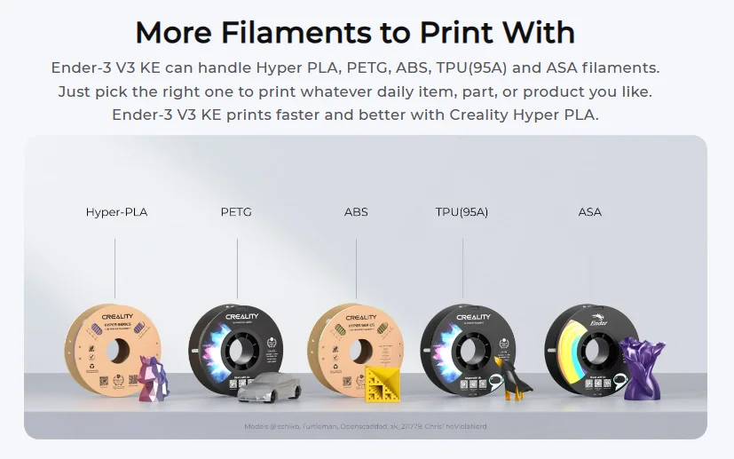 Impressora 3D Ender-3 V3 KE de baixo custo com compensação automática de eixo Z, perfeita para prototipagem caseira, projetos DIY e educação (EU Creality OS)._voghion.com