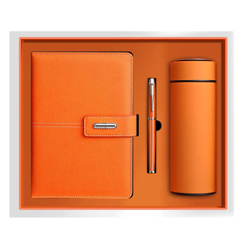 Wholesale Promotional Luxury Gifts Items Notebook Business Gift Thermos