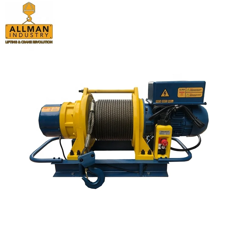 ALLMAN M5 working duty 500kg to 10 ton long cable  underground electric mining winch